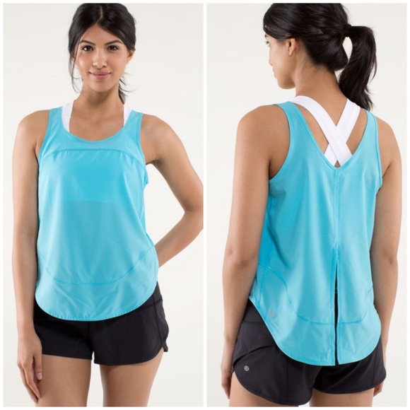 ⭐️Lululemon Run: Featherweight Singlet in Spry Blue [910] - Picture 4 of 5